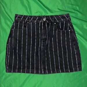 Pacsun Black Striped Denim Skirt size 27